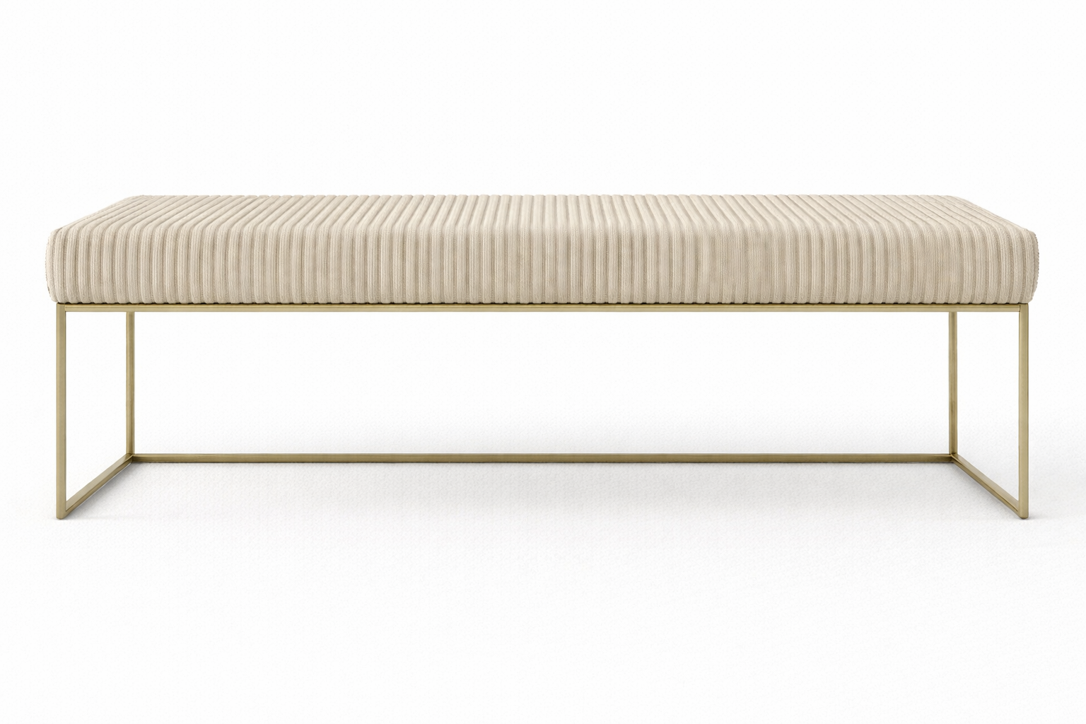 Pufa ławka tapicerowana złota