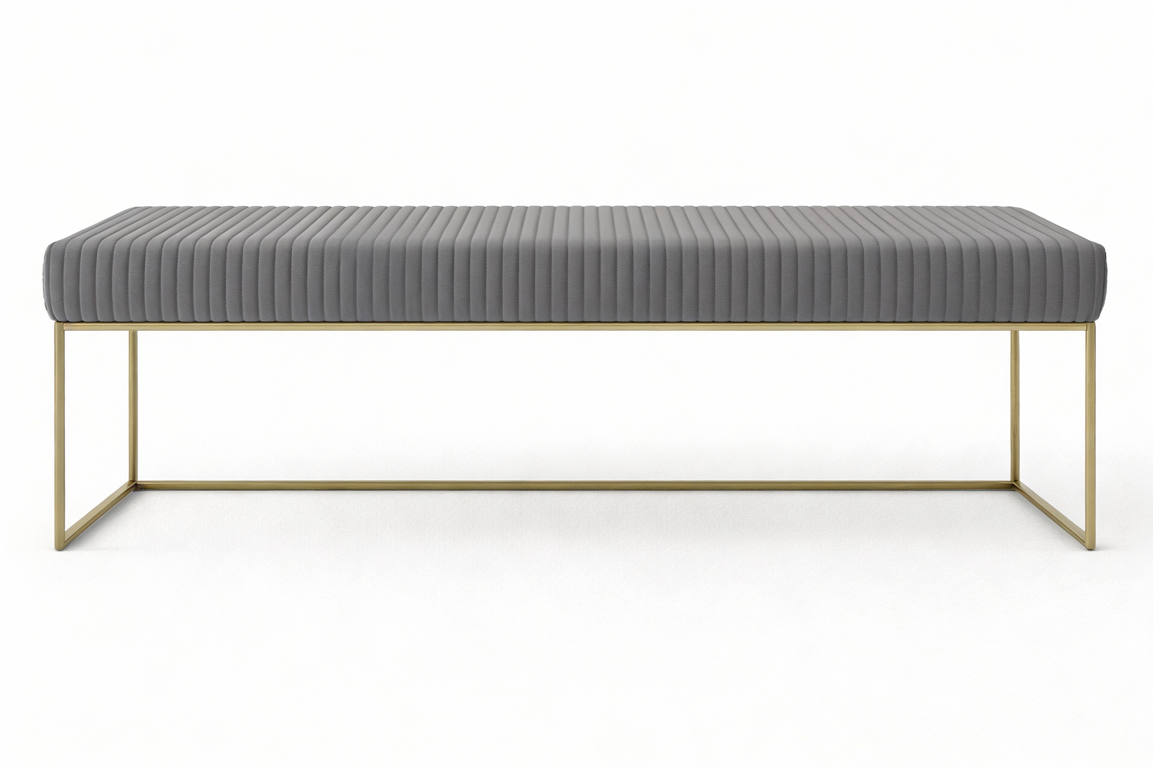 Pufa ławka tapicerowana złota przedpokoju szara