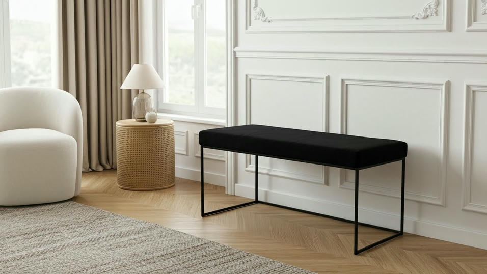 loftowa tapicerowana pufa